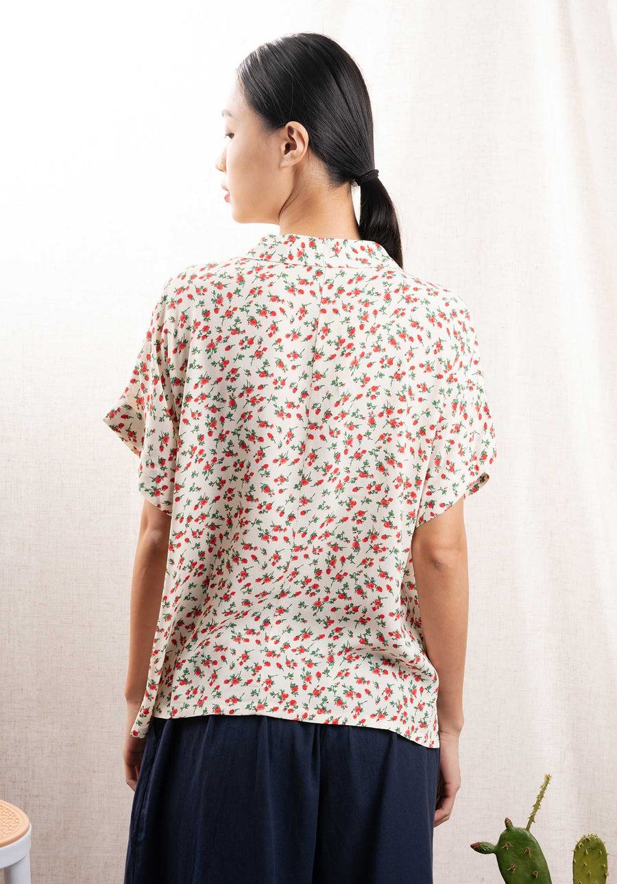 Shirt J91791 Ecru-Red