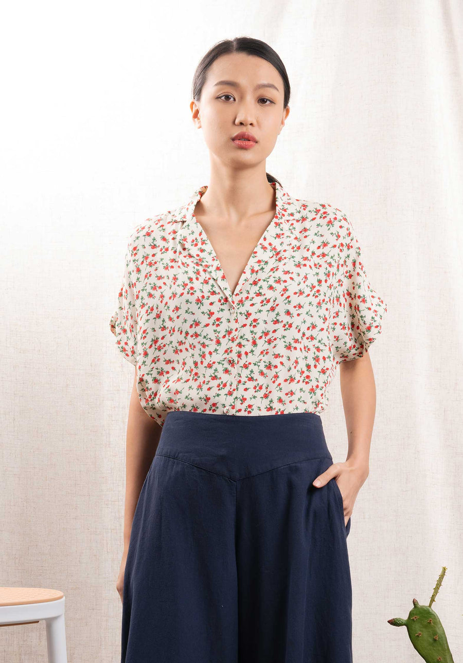 Shirt J91791 Ecru-Red