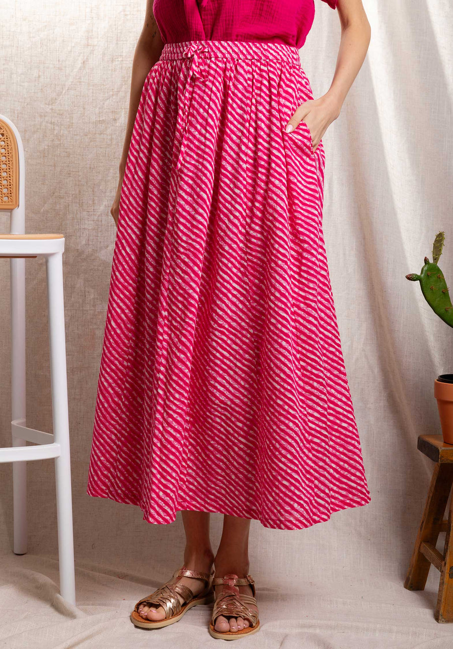 Skirt Gs85-3bv Rose-Print