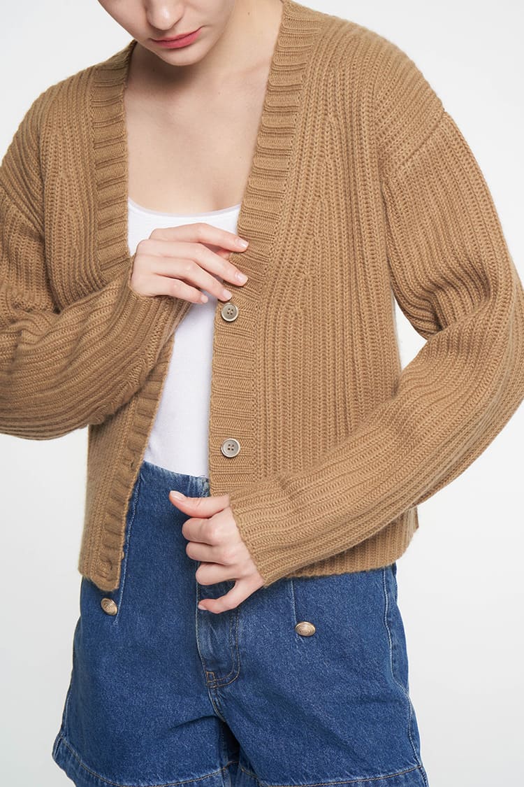 Cardigan C1 C18 Flora Camel