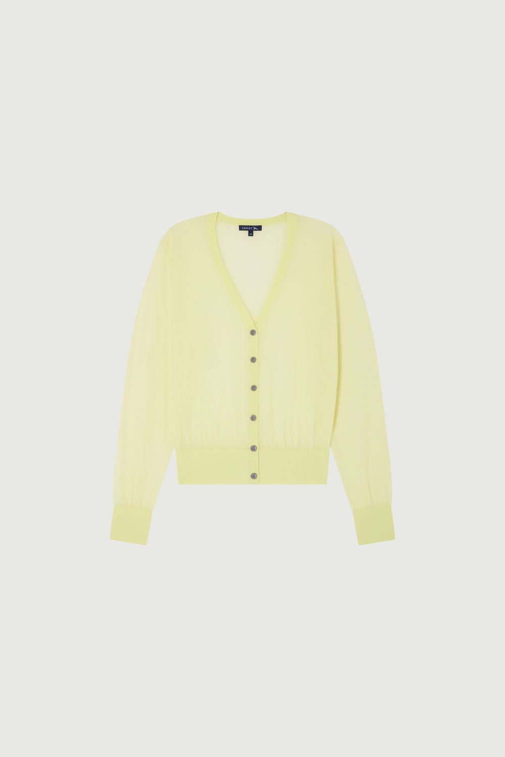 Cardigan Etretat Jaune-Acide