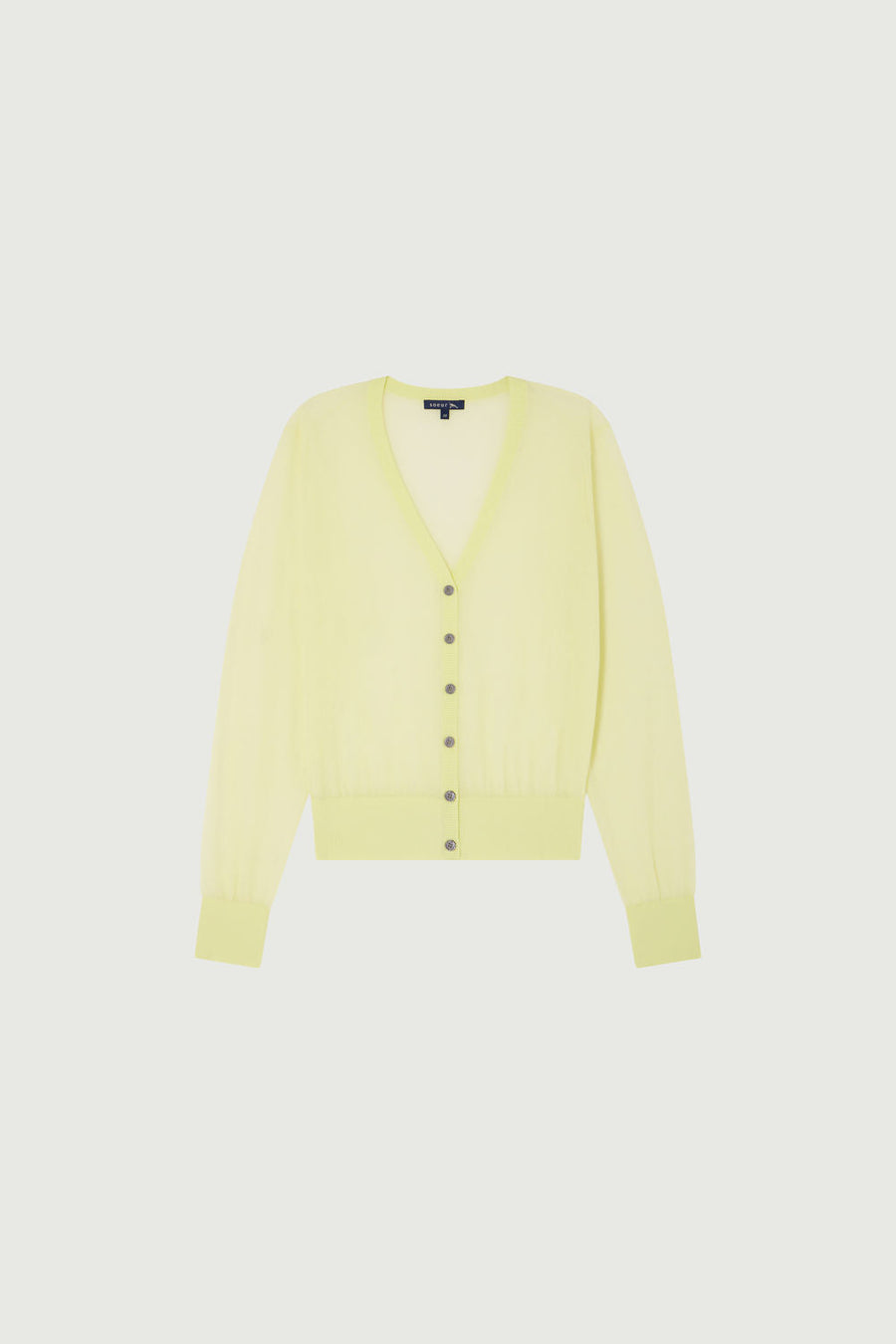 Cardigan Etretat Jaune-Acide