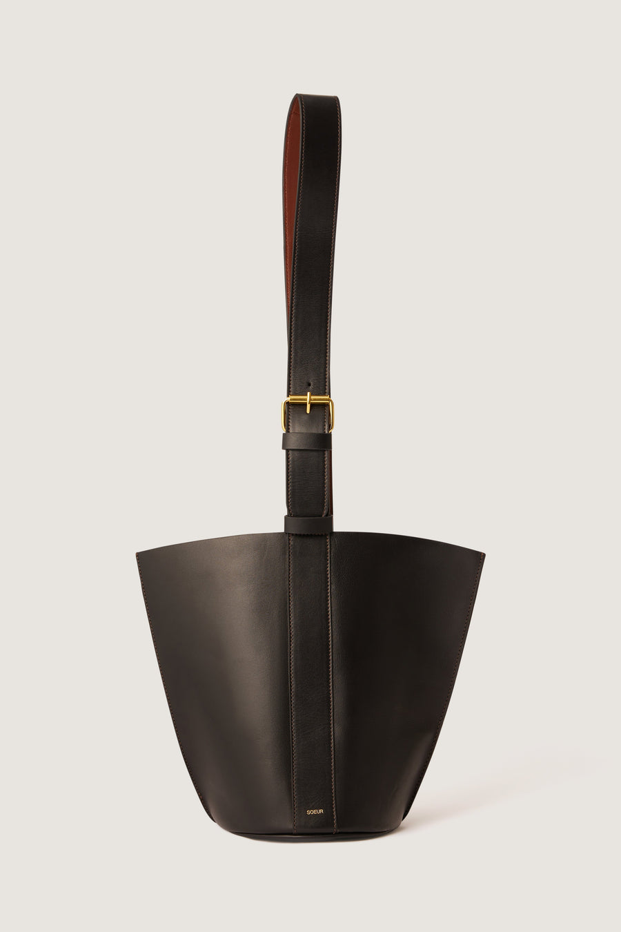 Shoulder Bag Saul Mini Noir-Cognac