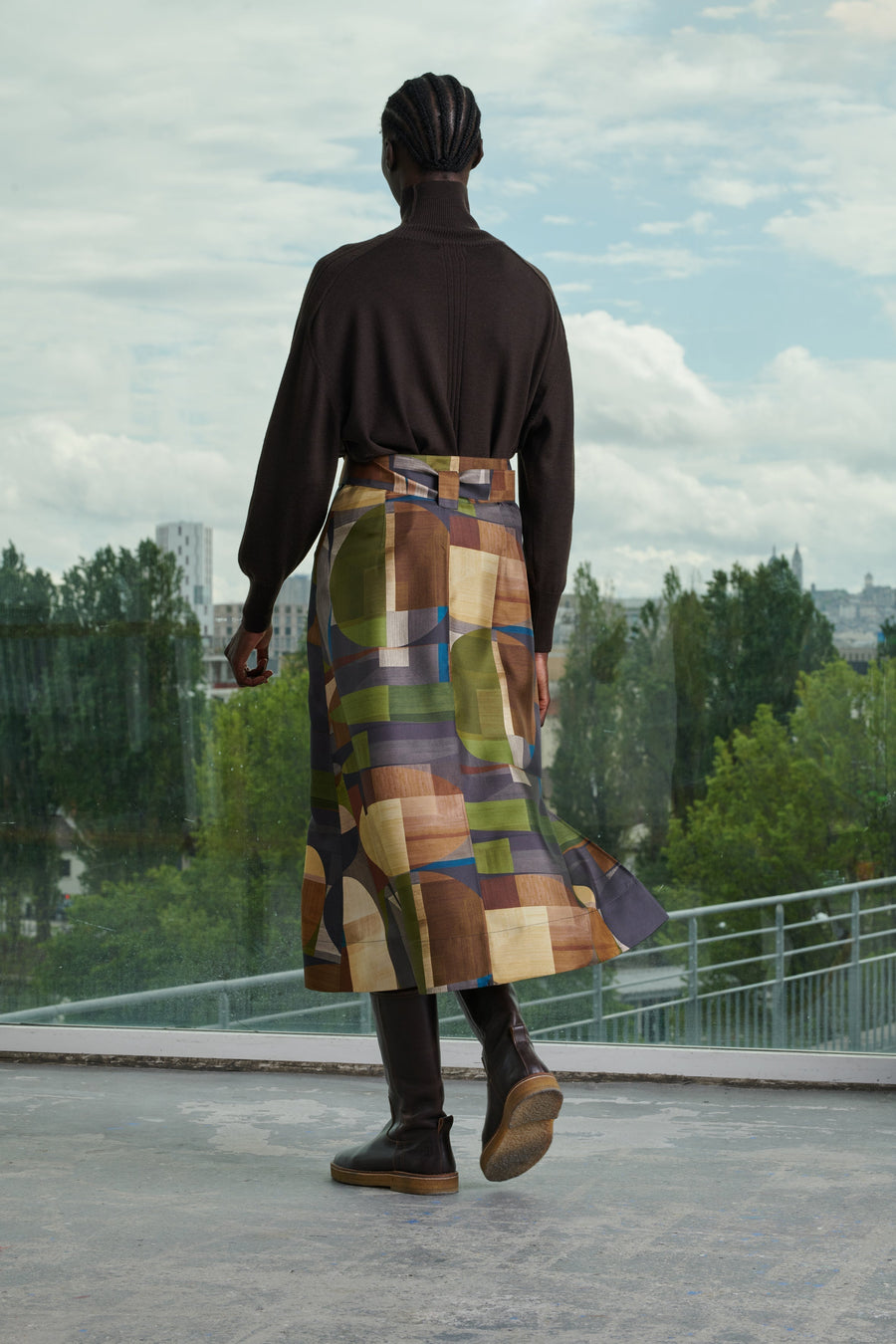 Skirt Versailles Vert-Marron