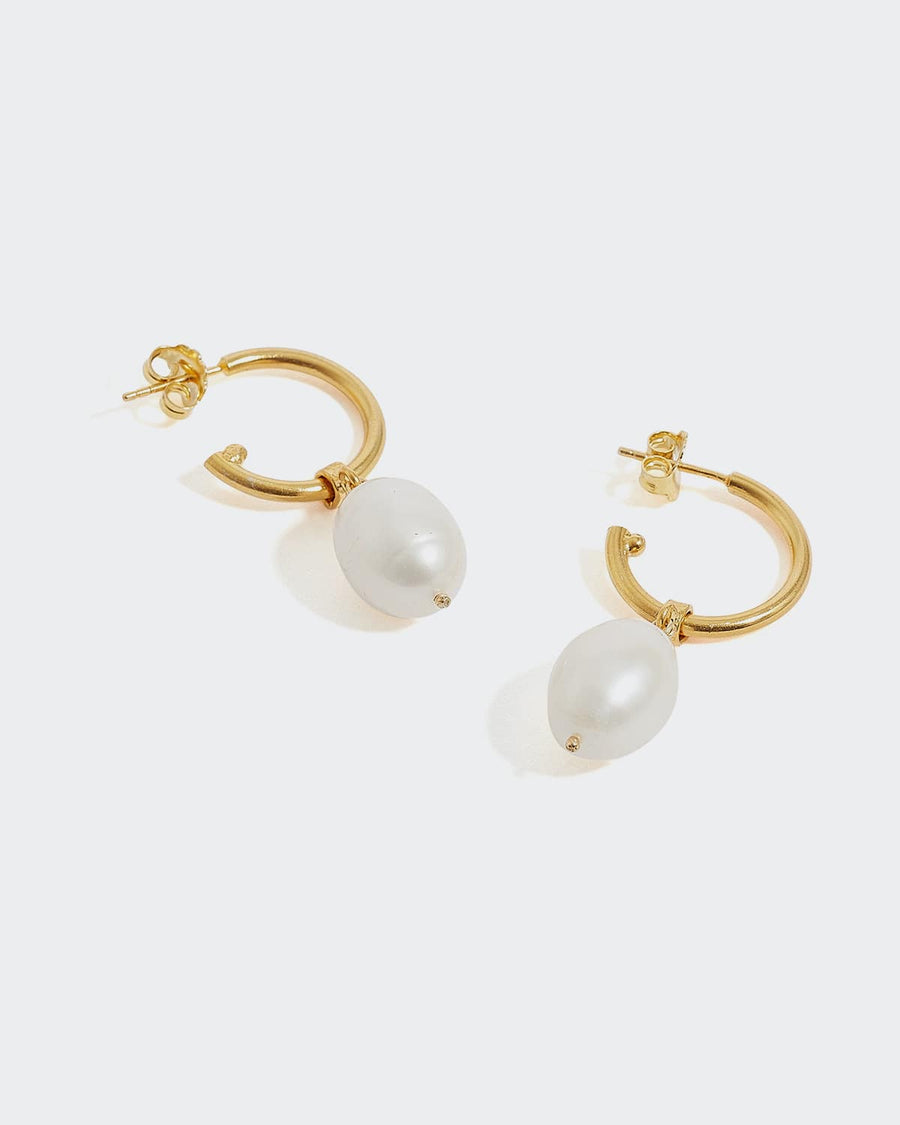 Earring Perla Earrings Gold-White