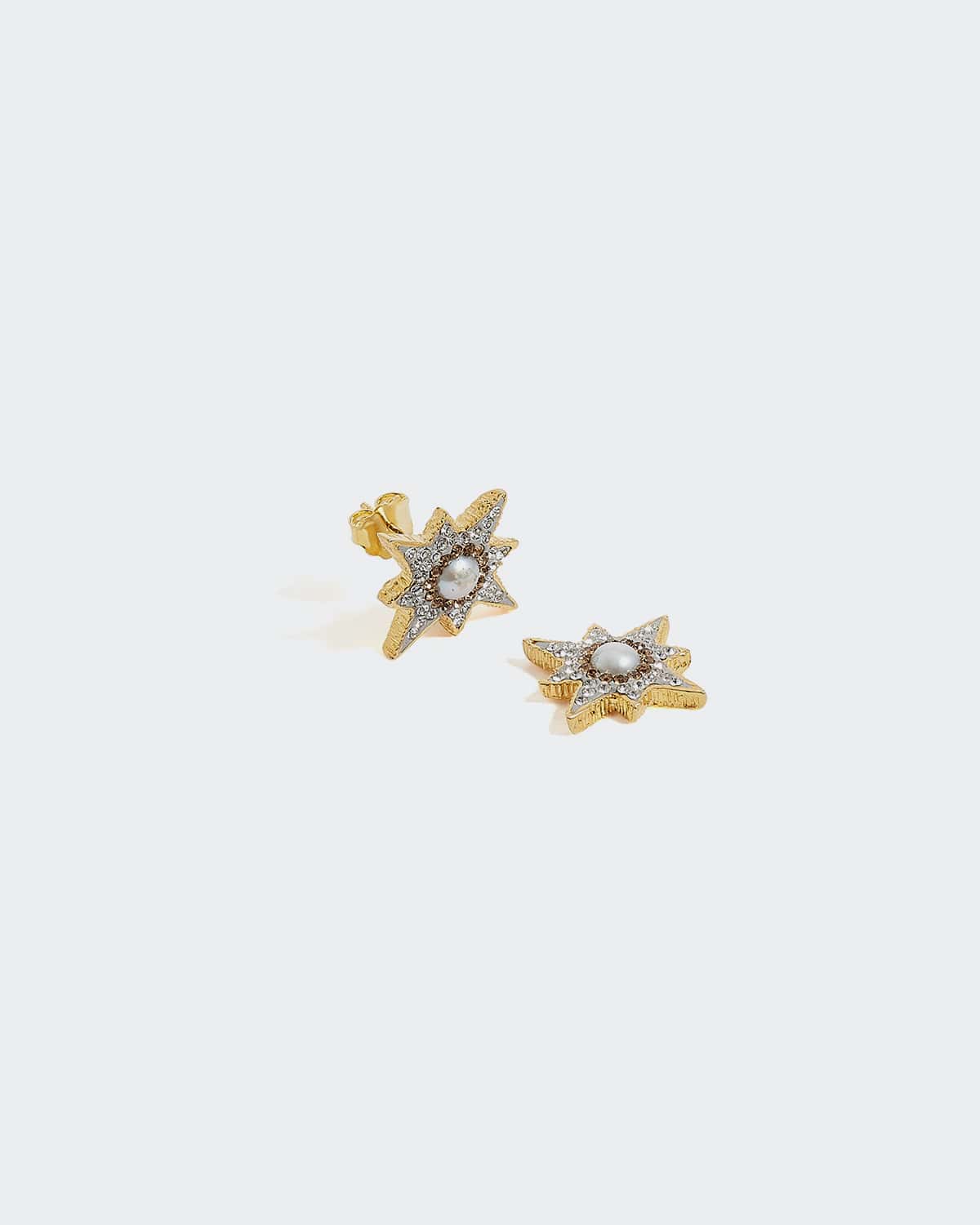 Earring Supernova Gold-White