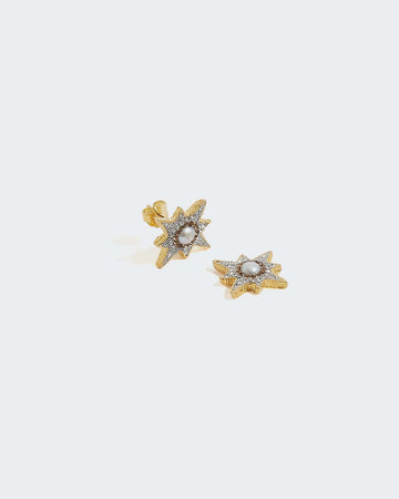 Earring Supernova Gold-White