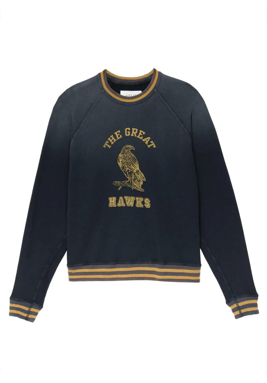 Sweater The College Hawk Doubled-Washed-Navy