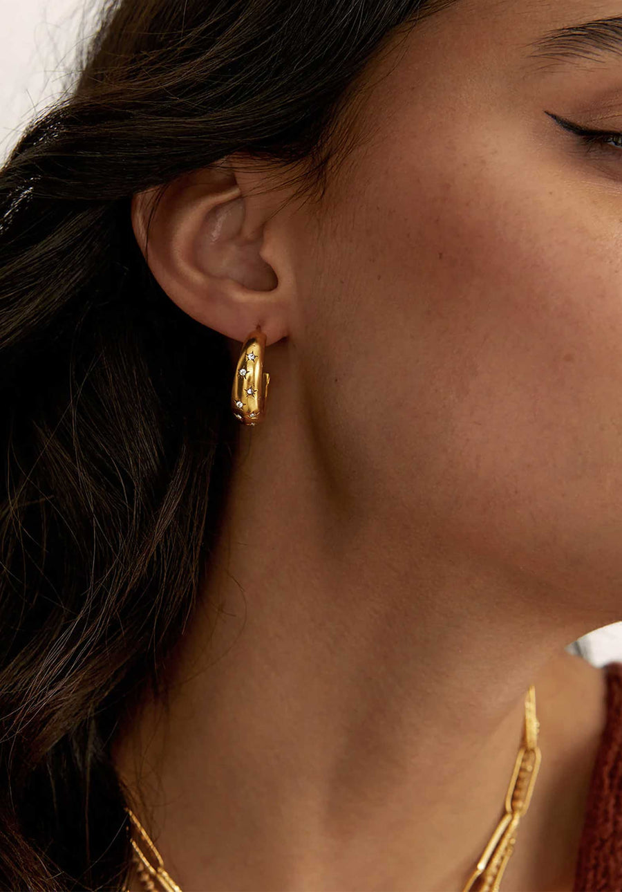 Earring Galaxy Hoop Ear Gold