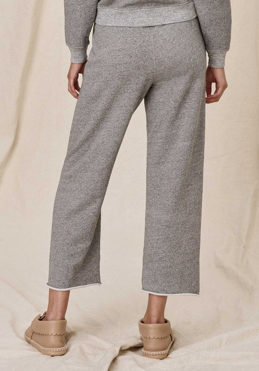 Pants The Cropped Sw Wide Leg Cro Varsity-Grey