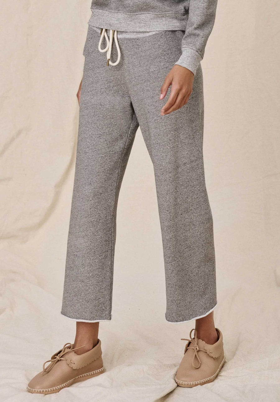 Pants The Cropped Sw Wide Leg Cro Varsity-Grey