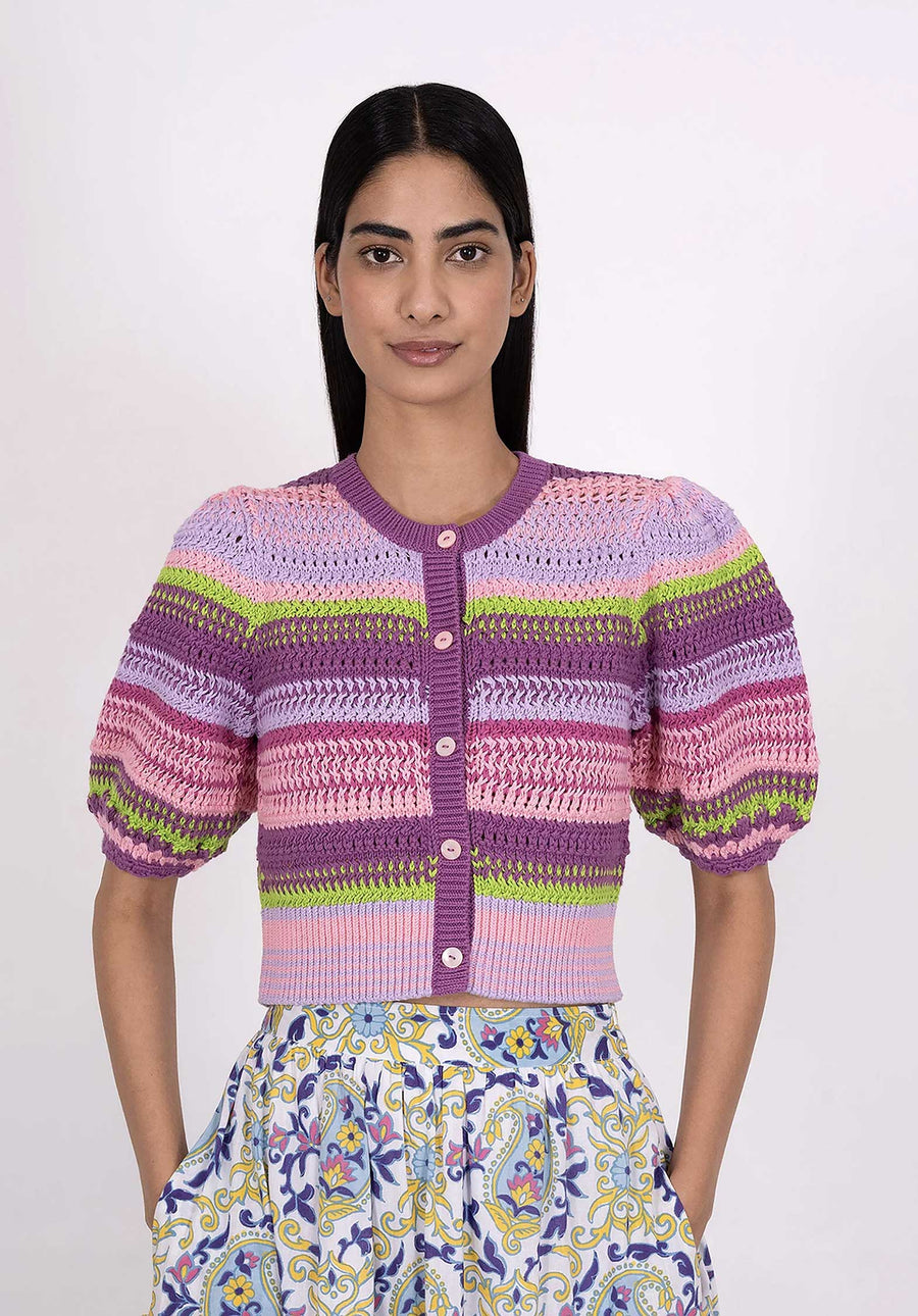 Cardigan Celeste Ss C Celeste Ss Cardi Multi-Weave