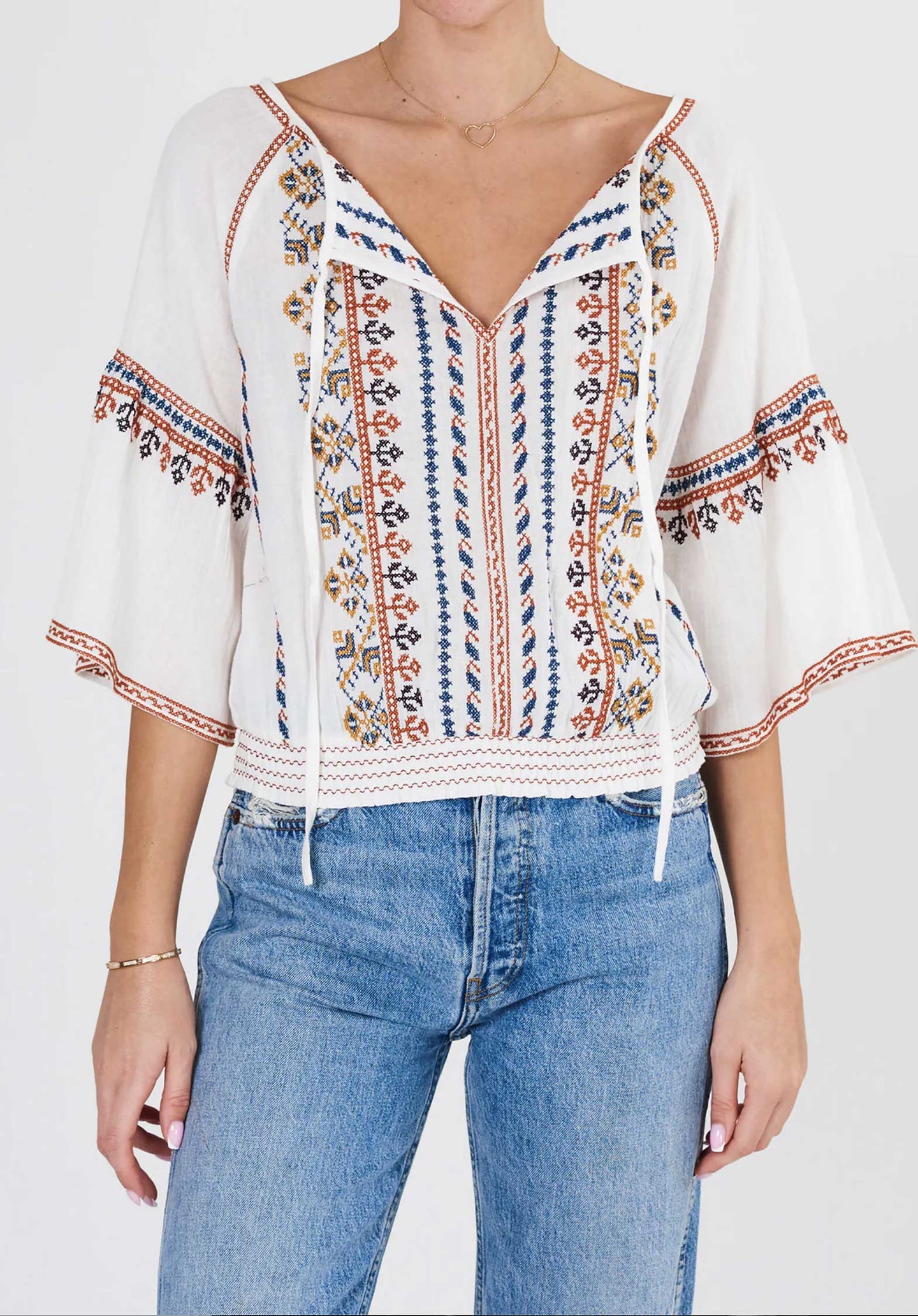 Blouse Lena Emb Ecru