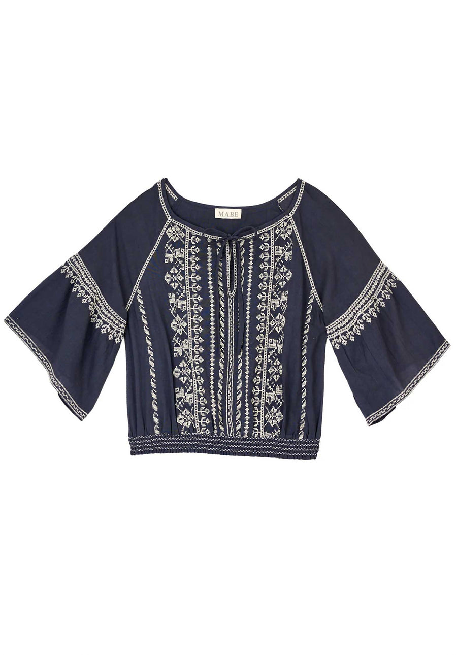 Blouse Lena Emb F-Black