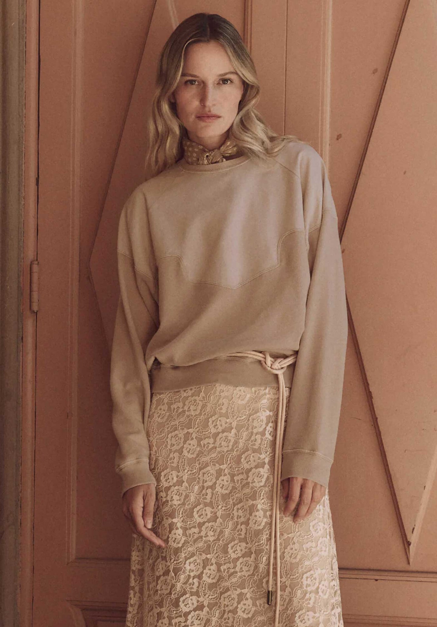 Sweatshirt Western Slouch Dusty-Pink