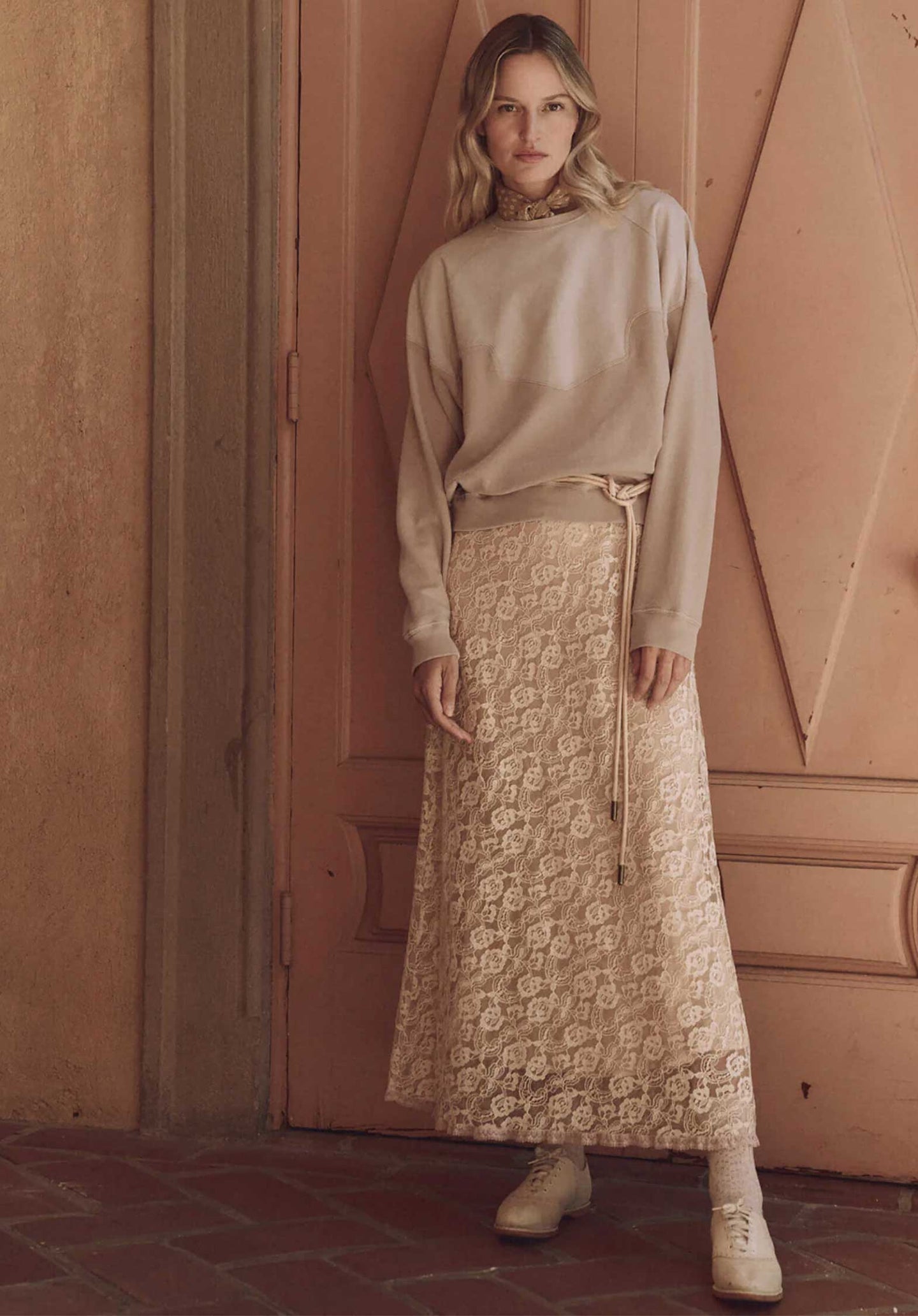 Sweatshirt Western Slouch Dusty-Pink