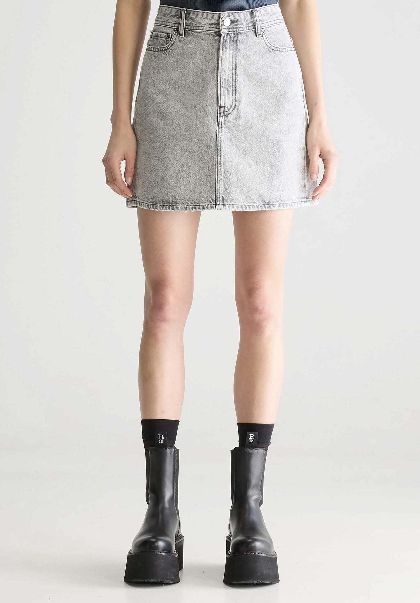 Denim Skirt Pipa51 D0521 Used-Grey