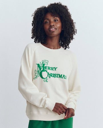 Sweatshirt T108085cf College Christma Washed-White