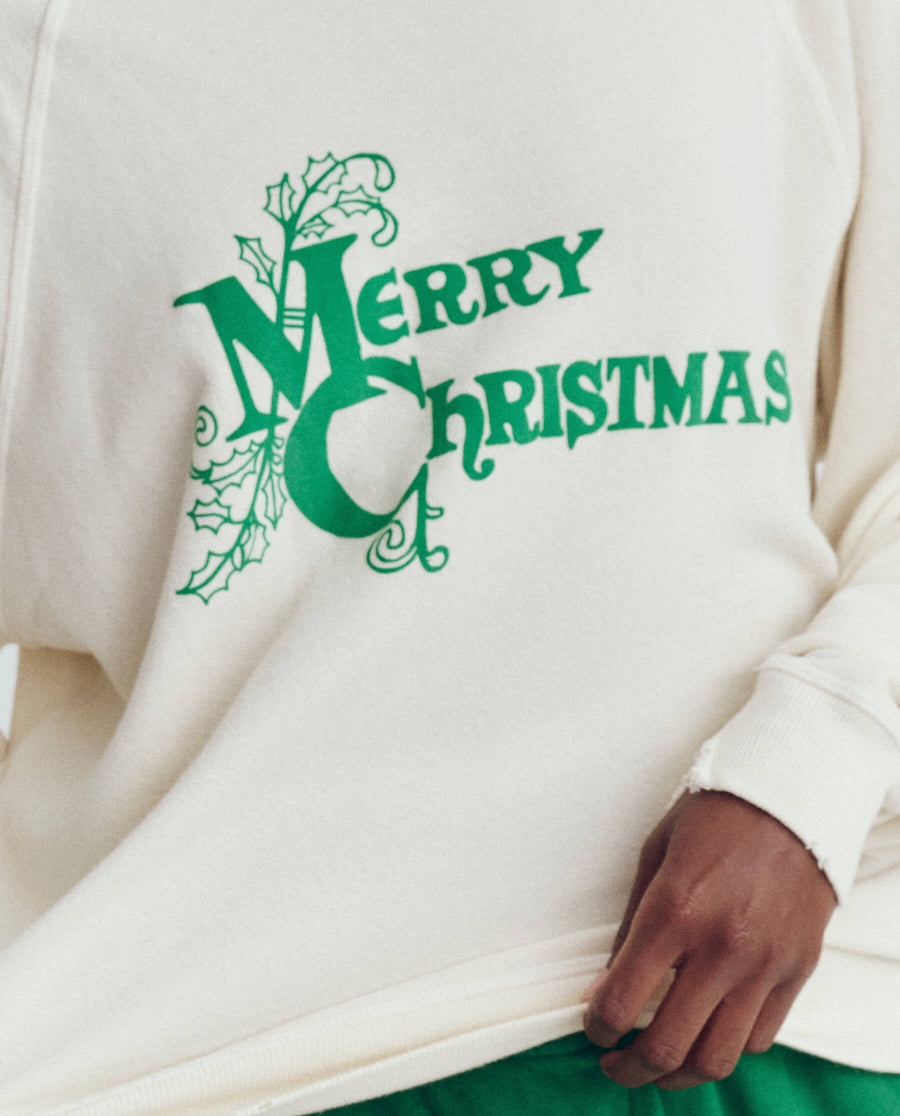 Sweatshirt T108085cf College Christma Washed-White