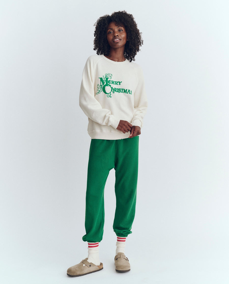 Sweatshirt T108085cf College Christma Washed-White