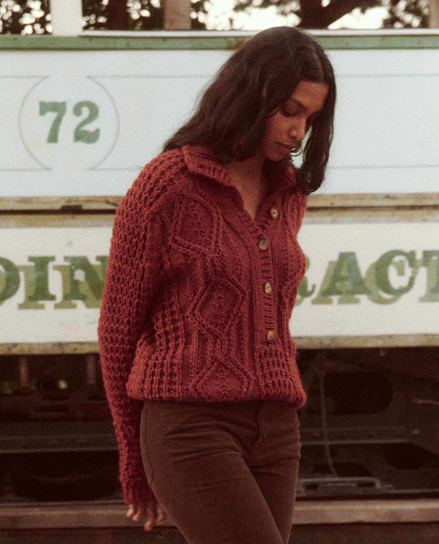 Pullover Cozy Cable Strawberry