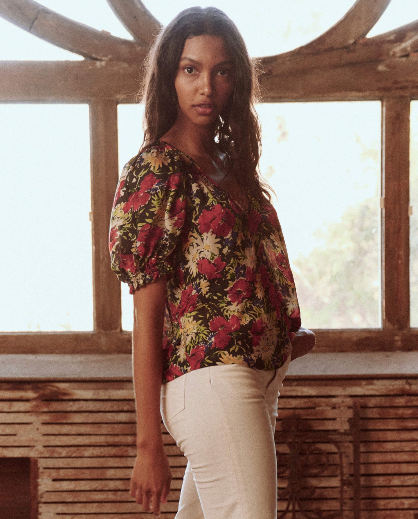 Blouse The Ponder To Ponder Top Hidden-Garden-Floral