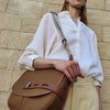 Crossbody Bag Double Twi Double Twill M Caramel-Tonique