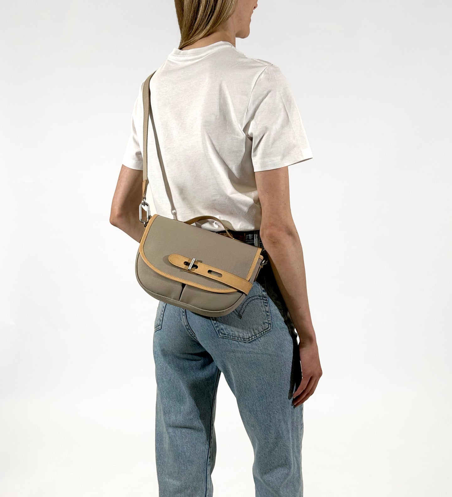 Crossbody Bag Double Twi Double Twill S Beige-Argile