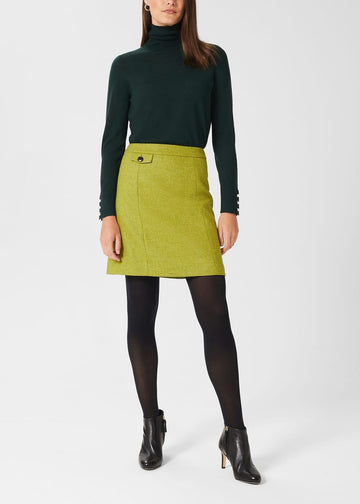 Arianne Wool Skirt 0221/7176/1049l01 Lime-Green
