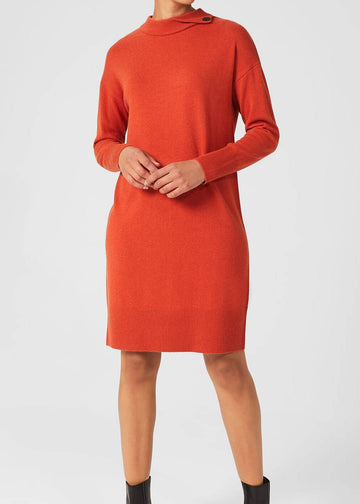 Talia Knitted Dress 0221/9867/9044l00 Burnt-Orange