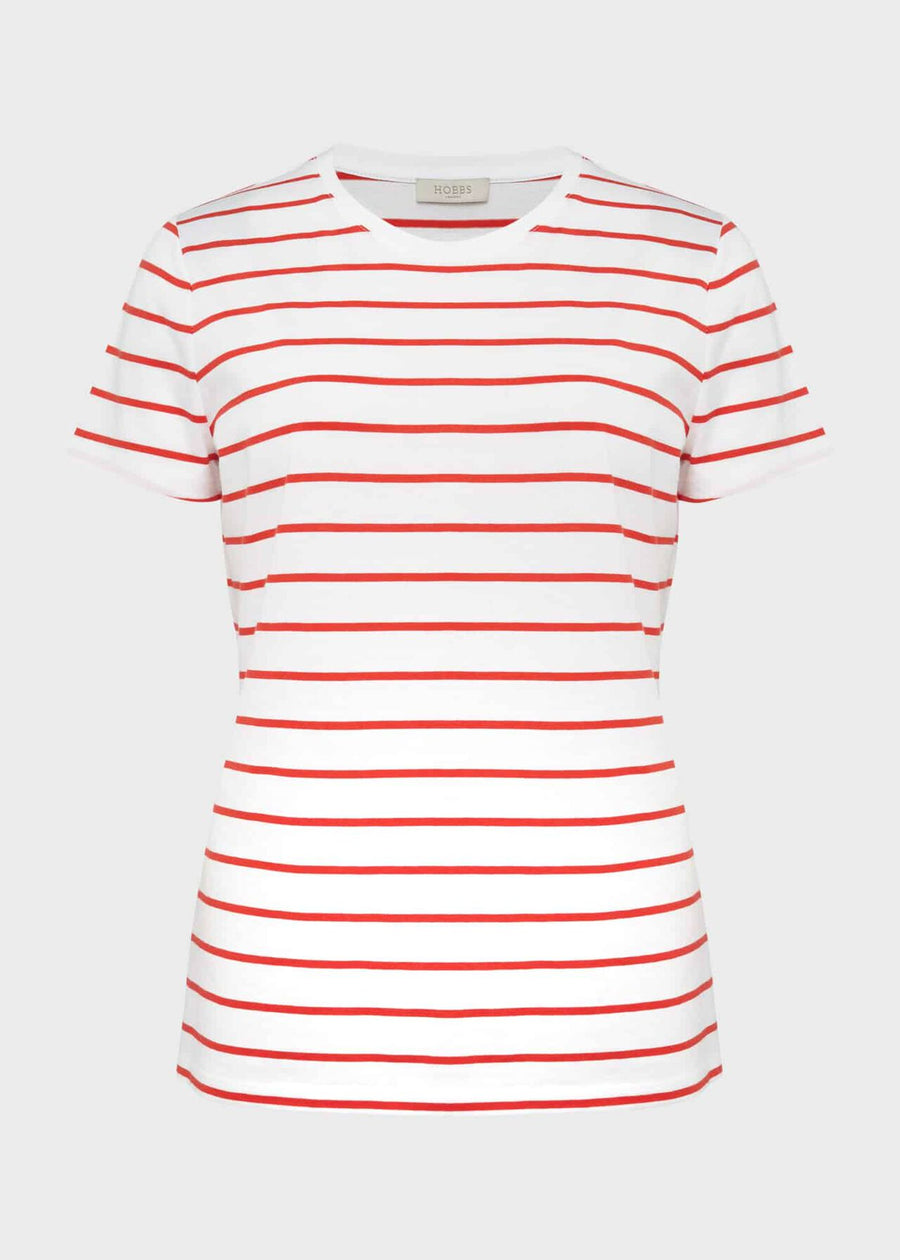 Pixie Striped Tee 0222/2569/1144l00 White-Red
