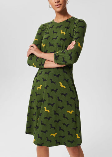 Etty Jersey Dress 0222/5232/3669l00 Mid-Fern-Green