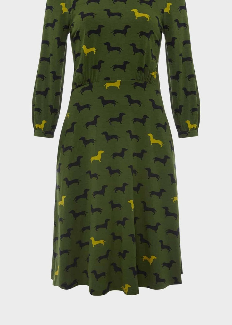 Etty Jersey Dress 0222/5232/3669l00 Mid-Fern-Green