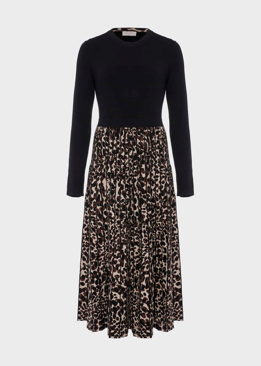 Harlie Knitted Dress 0222/9650/1085l00 Black-Brown