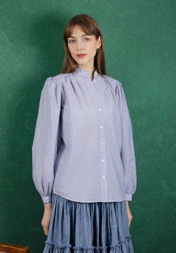Shirt  Clara Aycg637 01-Blue-Mini-Stripes