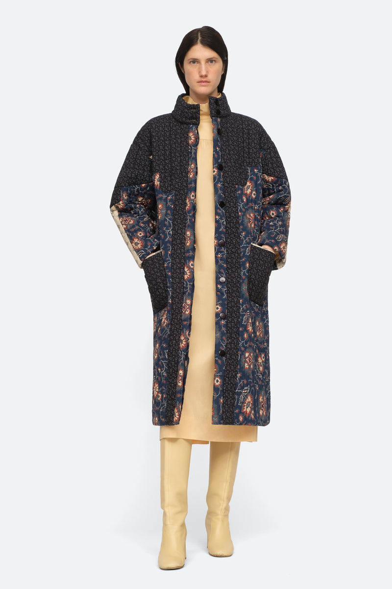 Coat Robina Quilted Pf22-069 Navy