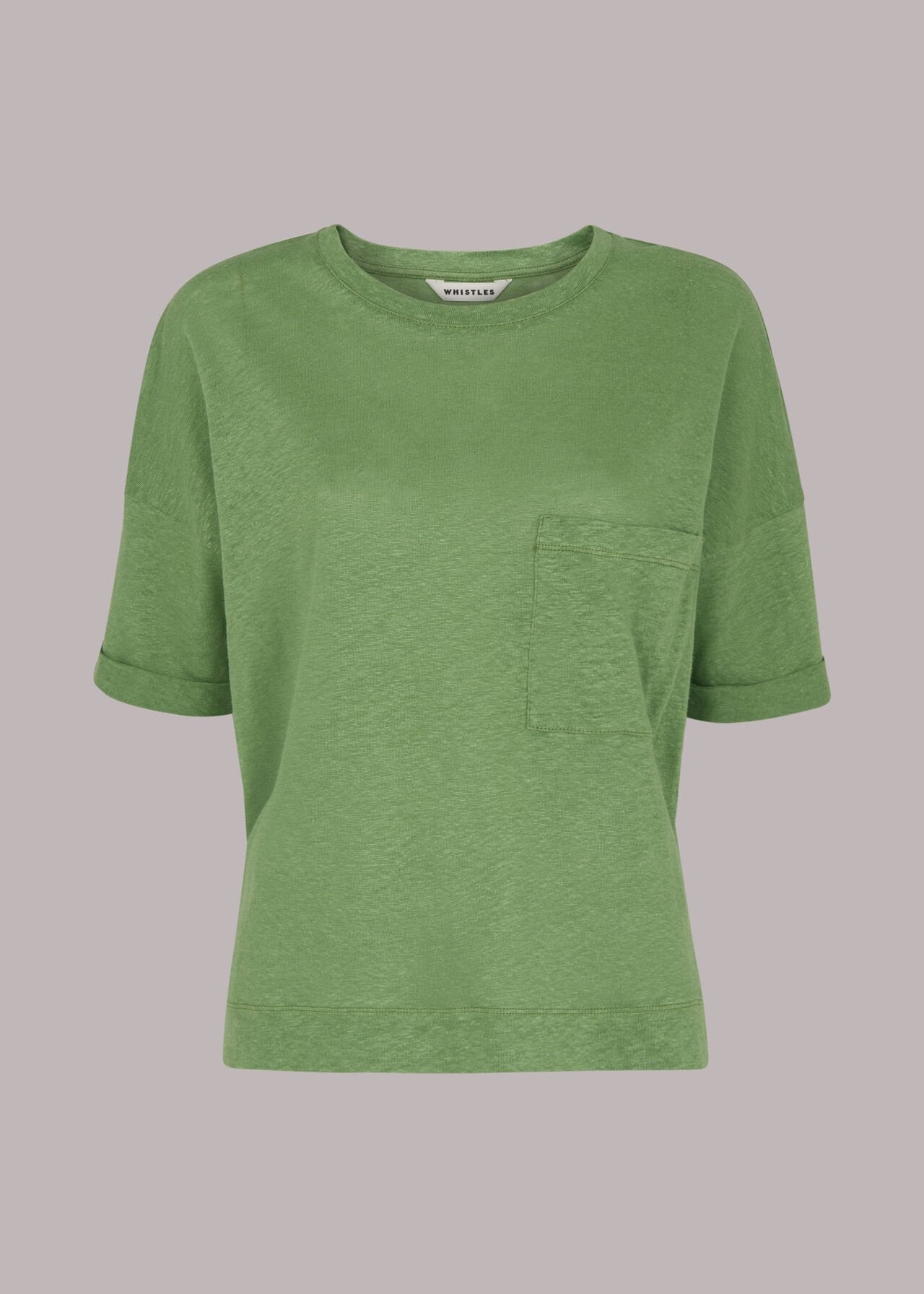 Linen Pocket Top 32998 Green