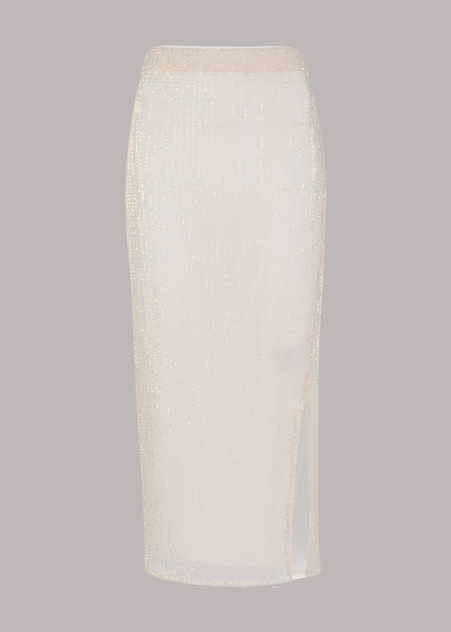 Sadie Sequin Column Skirt 35331 Pale-Pink