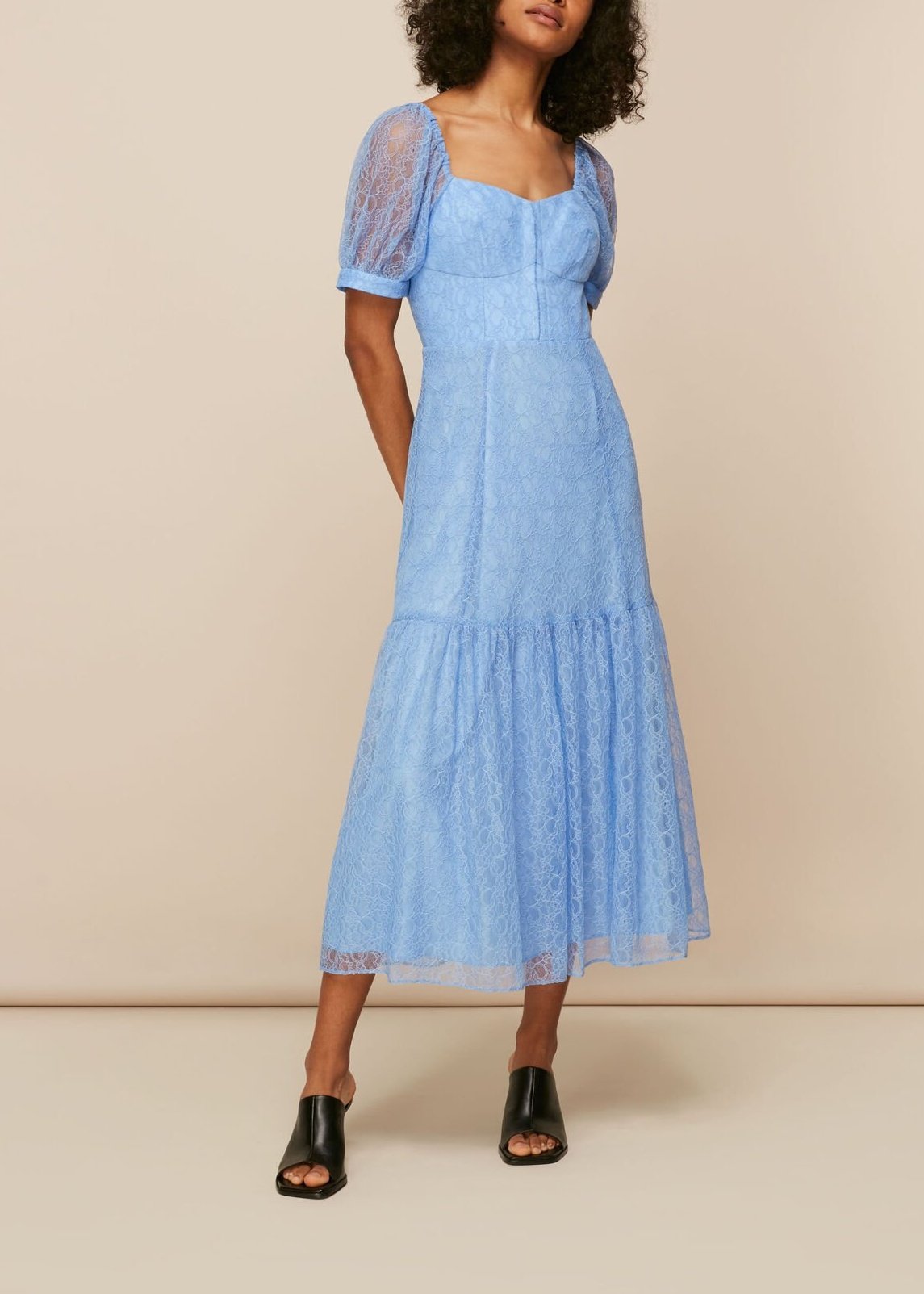 Lace Corset Dress 32789 Blue