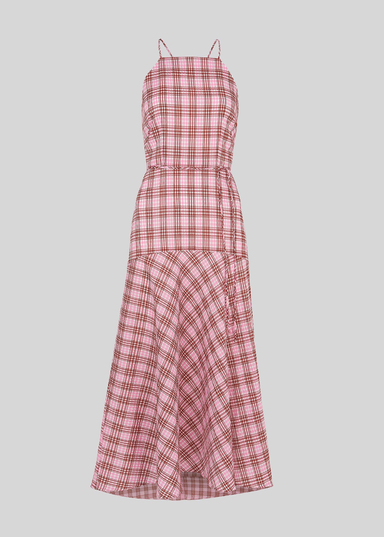 Julietta Check Strappy Dress 29951 Pink-Multi