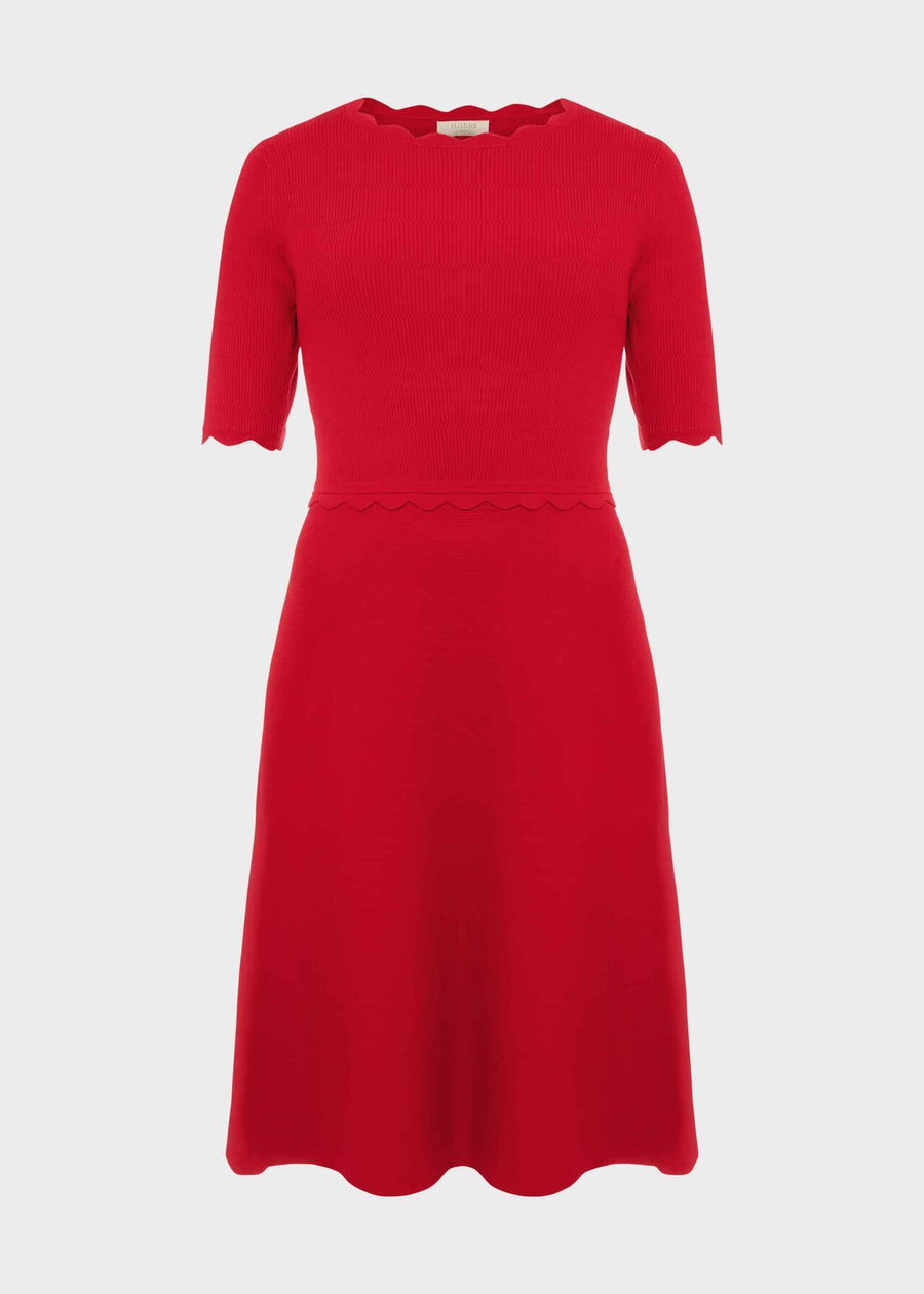 Drew Knitted Dress 0121/9773/1185l00 Poppy-Red