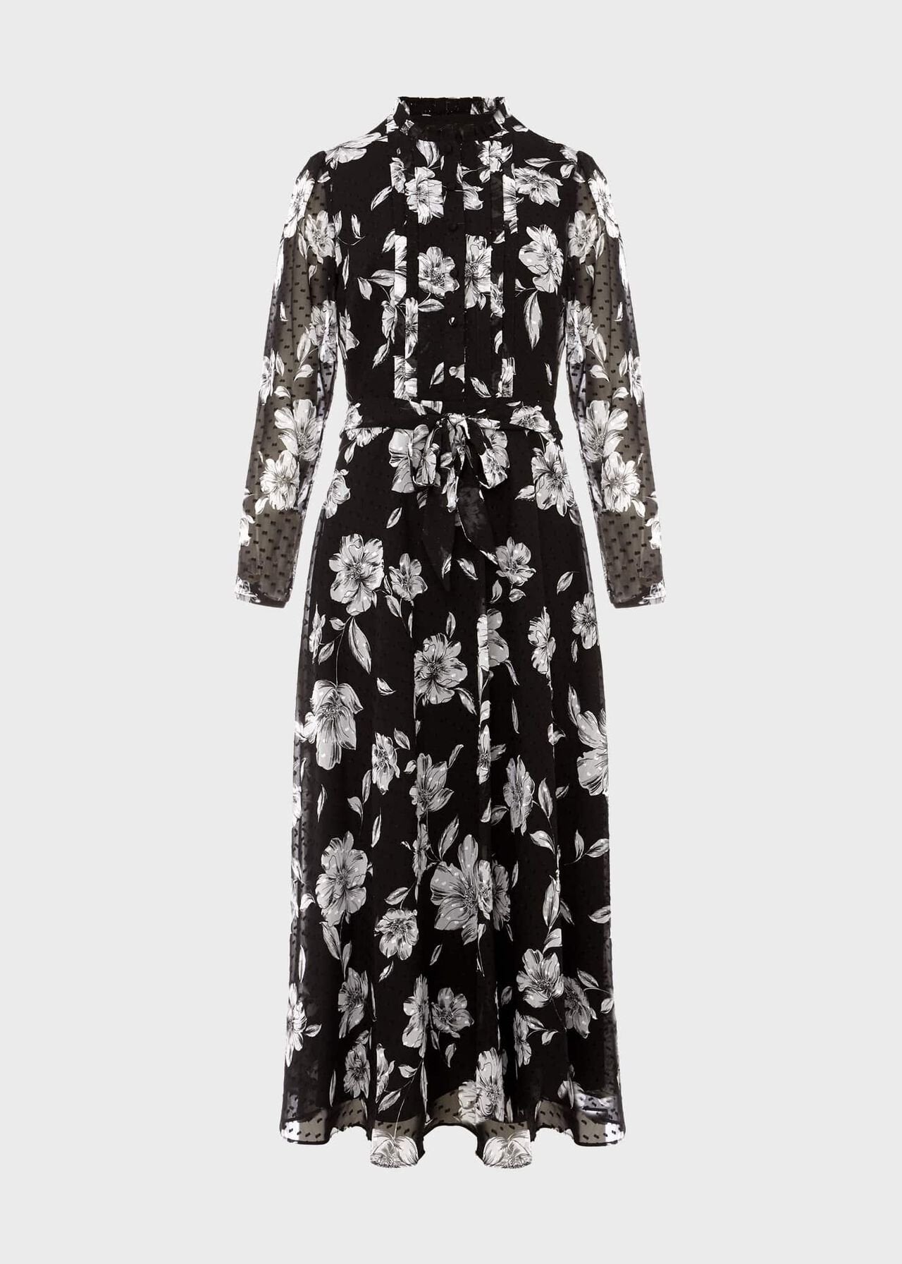 Orla Floral Dress 0121/5815/9093l00 Black-Ivory