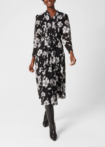 Orla Floral Dress 0121/5815/9093l00 Black-Ivory