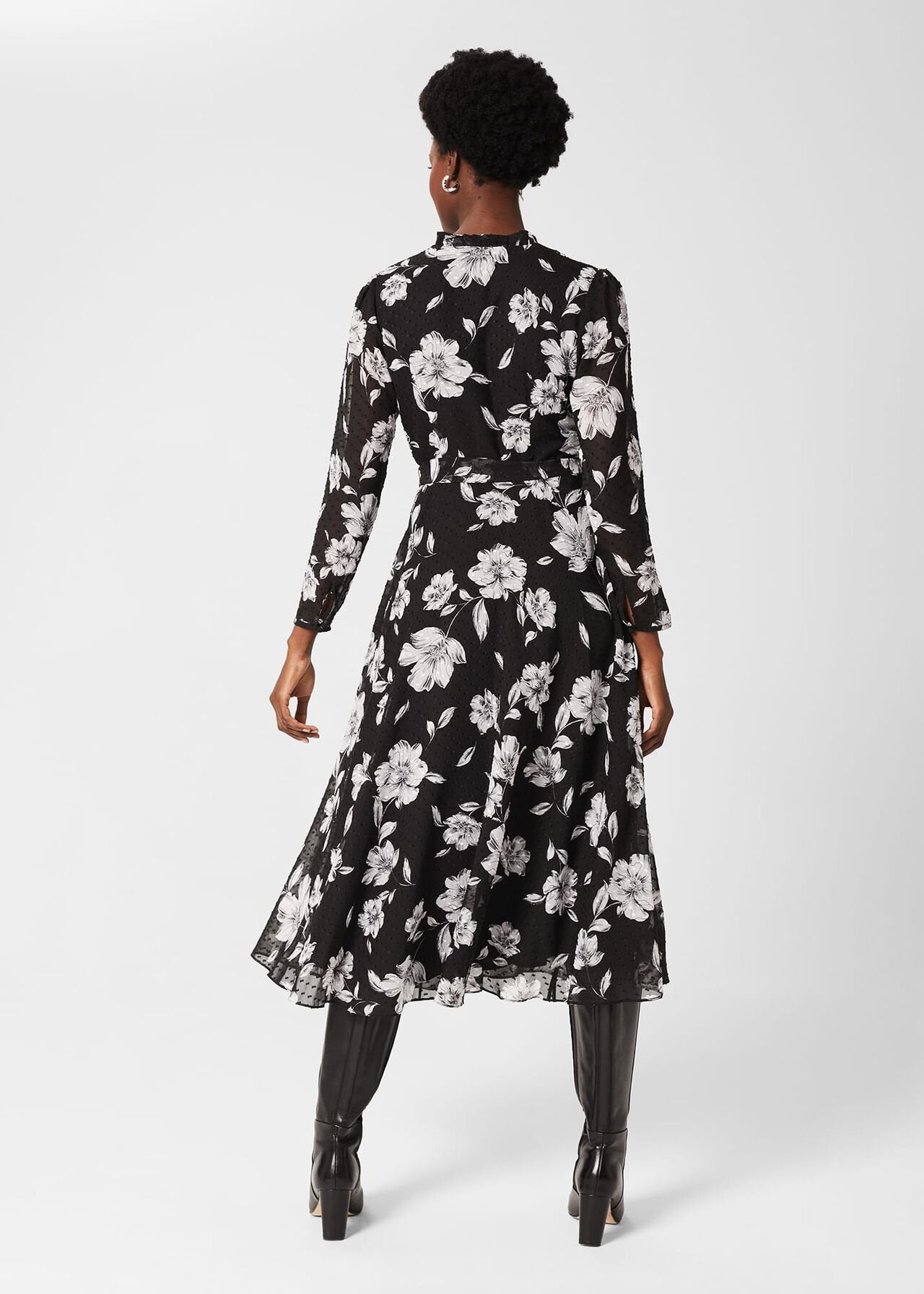 Orla Floral Dress 0121/5815/9093l00 Black-Ivory