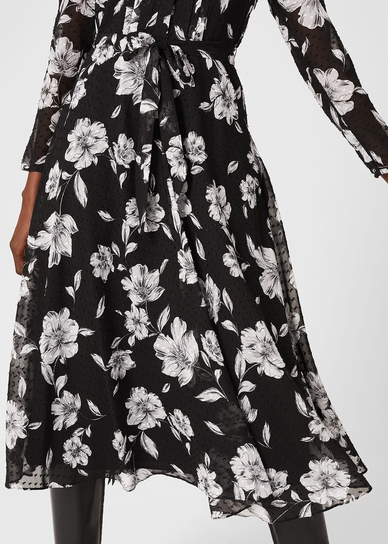 Orla Floral Dress 0121/5815/9093l00 Black-Ivory