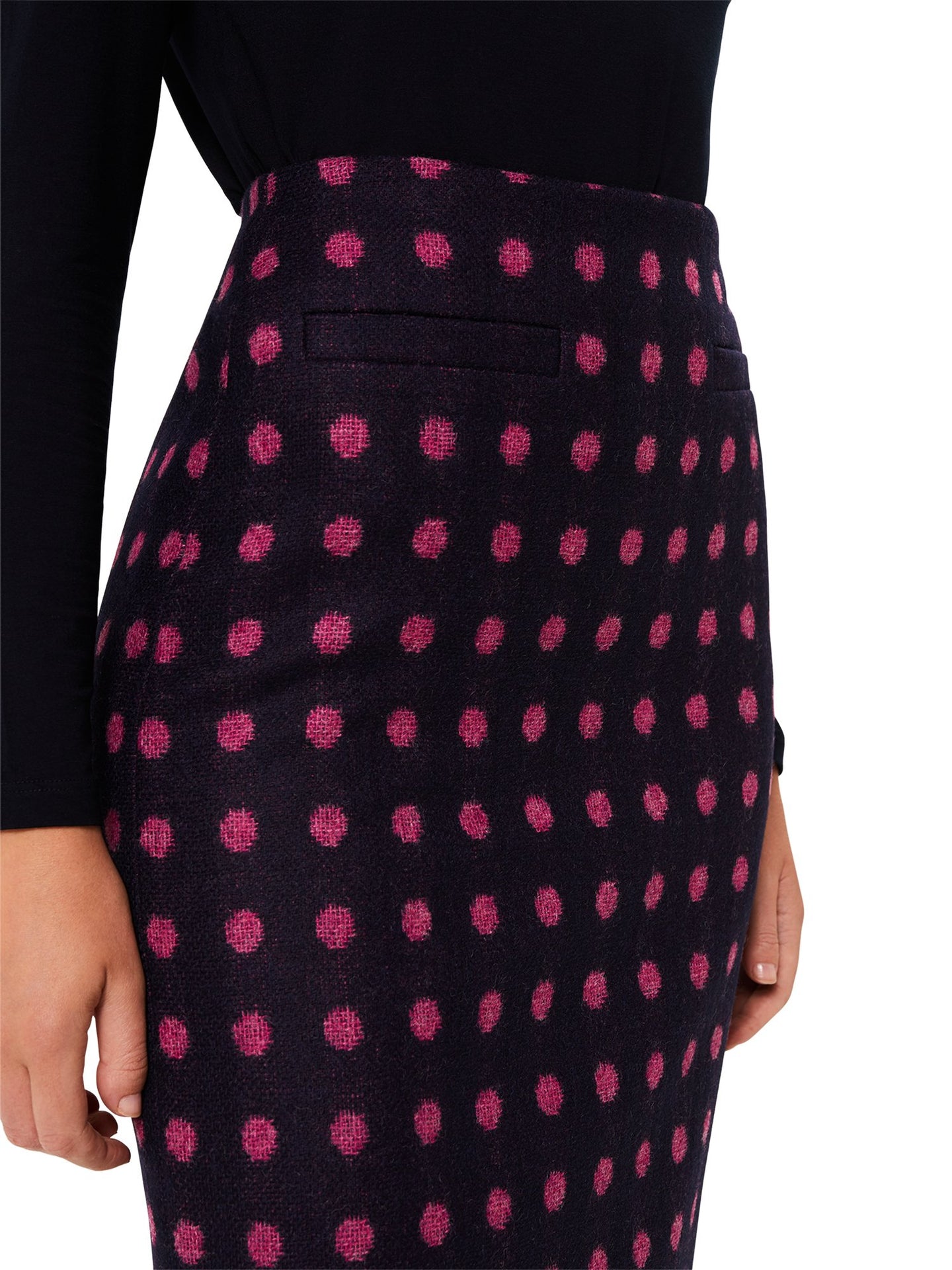 Valerie Wool Skirt 0220/7085/1049l00 Navy-Pink