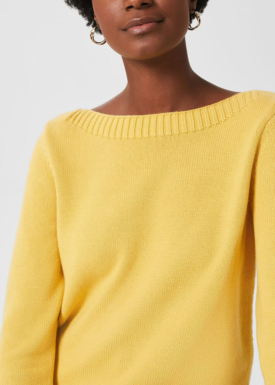 June Cotton Sweater 0122/9780/1144l00 Corn-Yellow