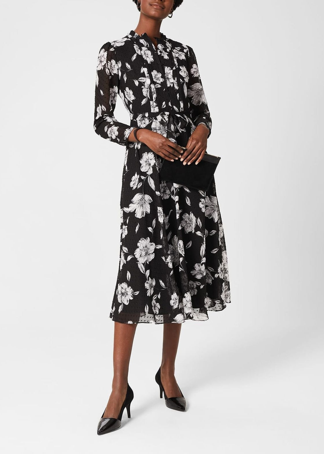 Orla Floral Dress 0121/5815/9093l00 Black-Ivory